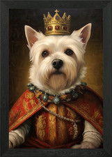 Westie The King Framed Wall