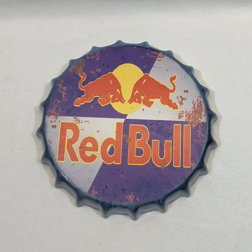 Red bull bottle - cap, wall