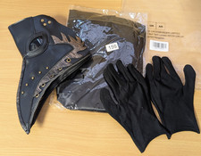 Plague Doctor Mask Long Nose Beak Set Halloween Costume Party