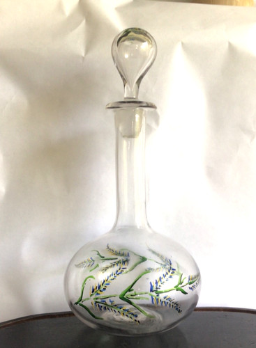 Decanter with painted details - painted,