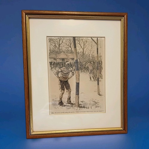 Antique rugby cartoon - antique,