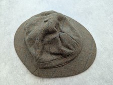Vintage Brora Hat Mens Wool Tweed T M Hunter Country Shooting Deerstalker Cap
