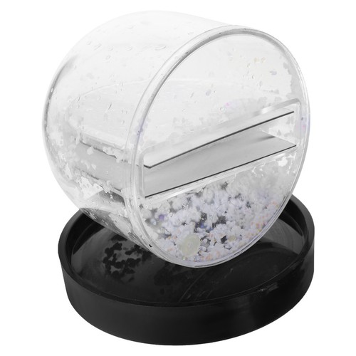 Black plastic snow globe with - plastic,