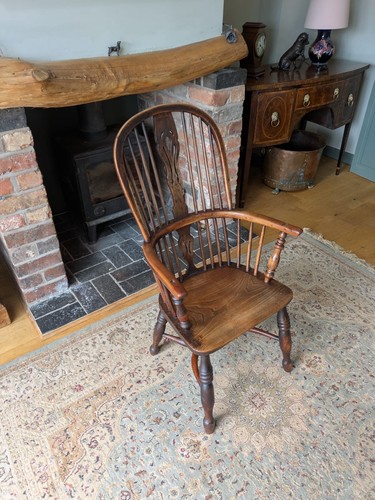 Antique windsor armchair high - windsor,