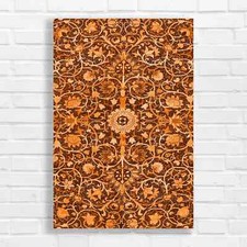 Ornate Floral Tapestry Orange