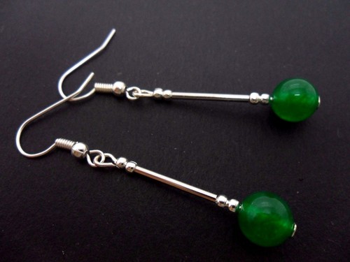 Pair dangly green - pair,