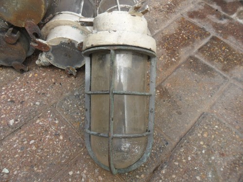 Vintage ships caged lamp - caged,