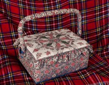 Vintage quilted fabric covered
