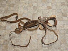 Vintage 1930/50s Leather Suitcase Handle & Straps