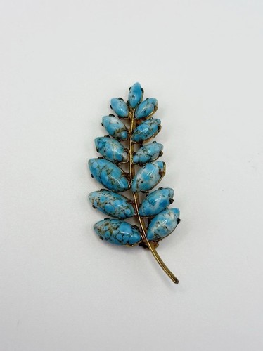 Vintage turquoise effect leaf - effect,