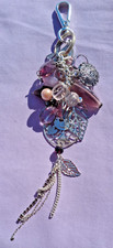 NEXT Dragonfly, Leaf, Bird Bead Tassel Key Ring Key Chain #2