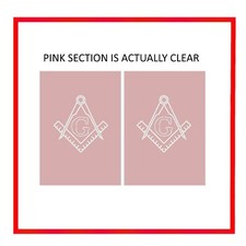 2 CARDS Clear Mason Masonic