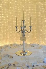 HIRE ONLY 80cm Silver Candelabras Wedding Bride Event Party marquee tablecentre