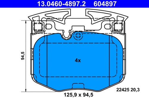 Front brake pad set disc - front,