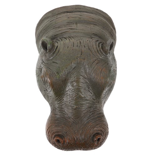 Resin floating hippo head - resin,