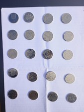 20 Coin Sheet of 10 P Alphabet Coin Collection With Missing B,N,R,T,U,V
