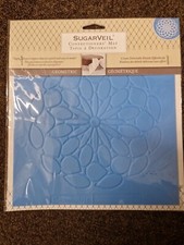 Sugarveil Geometric Floral Confectioners Mat Dessert Topper Silicone Mould 