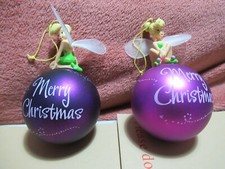 Disney Tinker Bell  Baubles Christmas Tree Decorations x 6  ( APPROX 14CM )