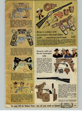 1965 paper toy gun holster - ad,