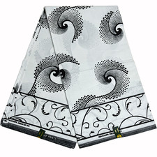 African Fabric Kente Black