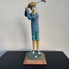 Vintage Golf Teeing Off Resin