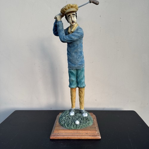 Vintage golf teeing off - vintage, resin