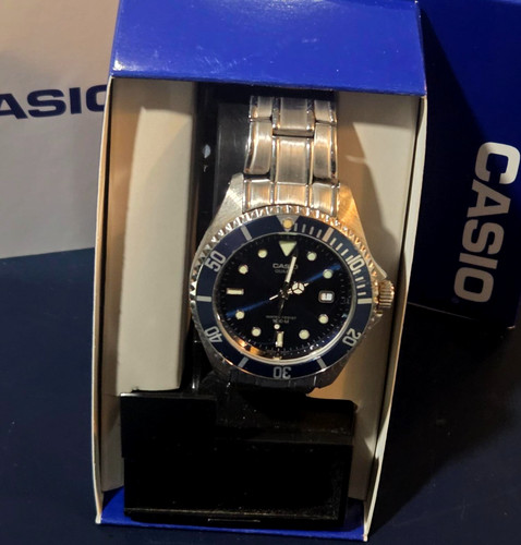 Casio mtd 1010 blue dial - casio,