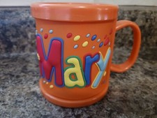 Name: MARY, NEW Personalized Kids Childs Mug Cup Plastic 10oz. 3D John Hinde