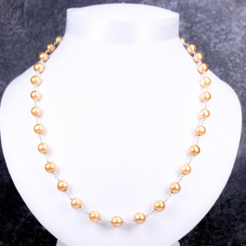 Cultured pearl necklace gold - necklace,