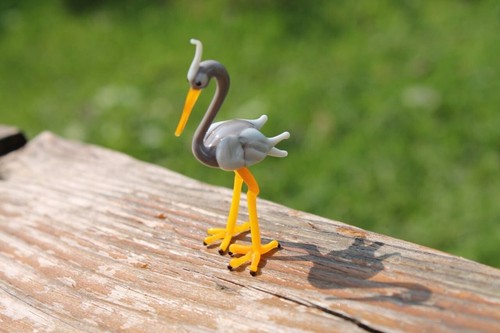 Glass heron bird - heron,