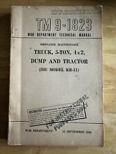 Original TM9-1823 Technical Manual For IHC KR-11 5 ton Truck 1944