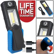 COB LED Work Light Torch Inspection Lamp Magnetic Flash Light Rechargeable USB