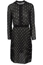 MAJE BLACK CREPE MINI DRESS UK 10