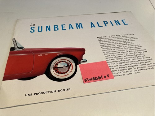 Sunbeam alpine soft top - sunbeam,