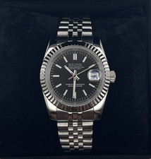 Custom Seiko Mod – NH35 Automatic 39mm Black Dial Clear Case Back