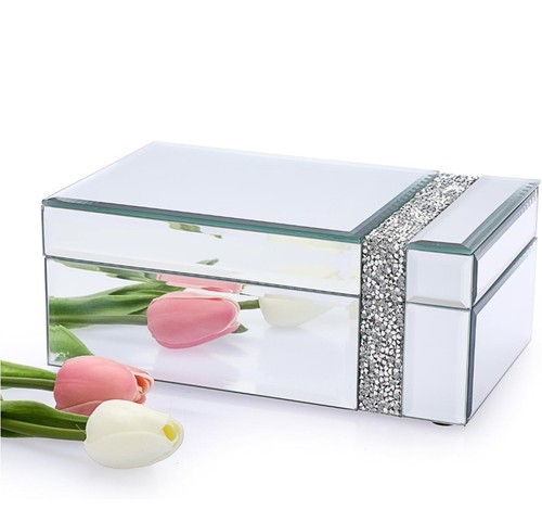 Mirrored jewellery box - mirrored, with