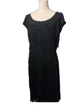 Donna Morgan Fringe Black