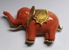 Vintage Golden Elephant Brooch