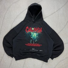 Vintage Childish TGFbro Alien Space Black Oversized Heavyweight Size XL Hoodie