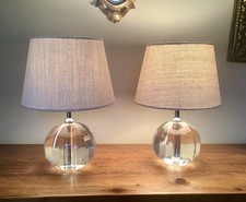 Laura Ashley Lydia Lamp Bases.   Pair. Good Condition. Shades Not Included.
