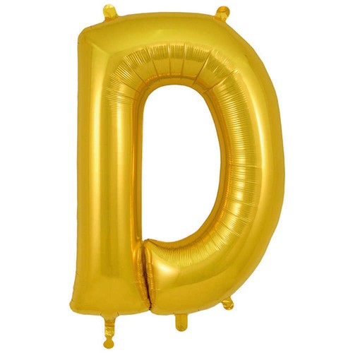 Gold letter foil - gold, balloon