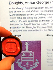 Antique Canadian? Lignum Vitae Case Wax Seal Intaglio Sample Arthur G. Doughty ?