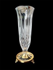 Killarney Crystal Irish Bud Vase Gold Aesthetic Decor Elegant Accessory Home 24k