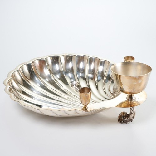 Silver plate shell appetizer - plate,
