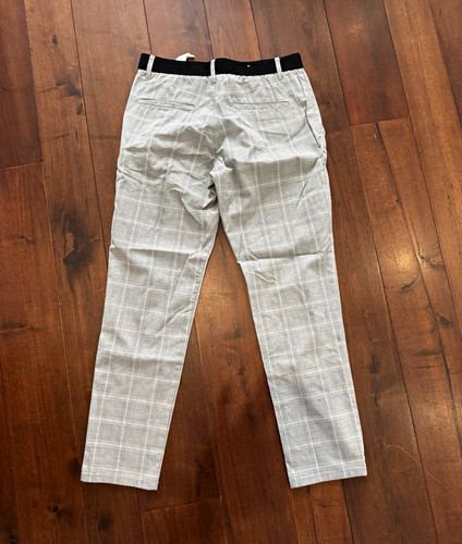 Zara grey checked trousers - checked,