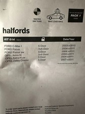 Halfords Roof Bar Fitting Kits