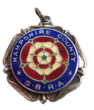 Sterling Silver Hampshire County Small Bore Rifle Association shooting medal fob
