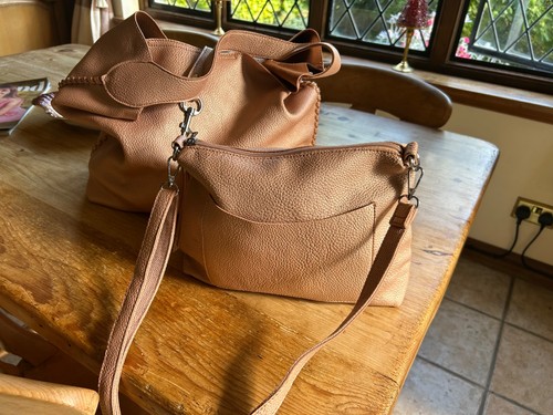 Two set pale pink handbags