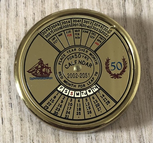 Years brass dial - 50,