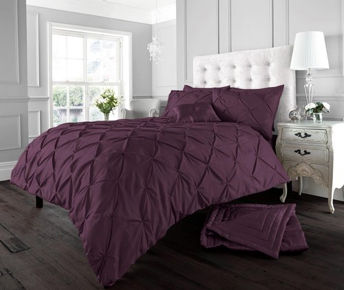 Luxury pintuck diamonds duvet - diamonds,